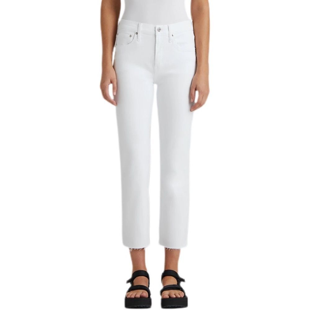 NWT Edwin Bree Cropped Optic white ankle jeans size 33